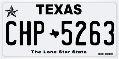 TX license plate CHP5263