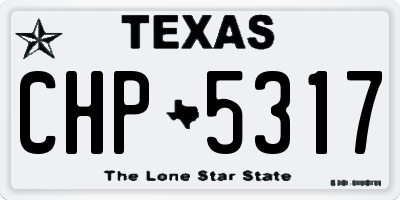 TX license plate CHP5317
