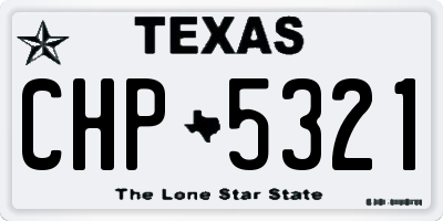 TX license plate CHP5321