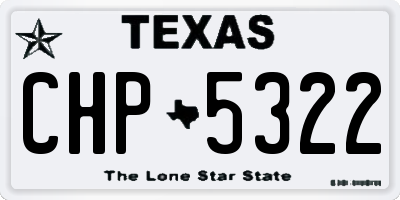 TX license plate CHP5322