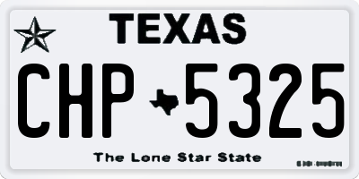 TX license plate CHP5325