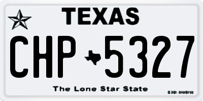TX license plate CHP5327