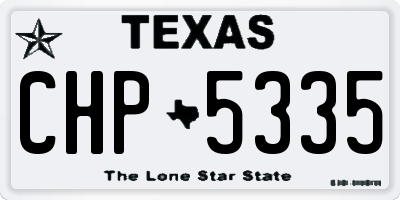 TX license plate CHP5335