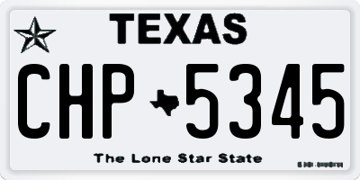 TX license plate CHP5345