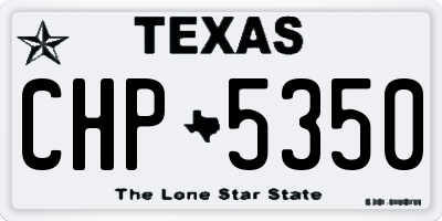 TX license plate CHP5350