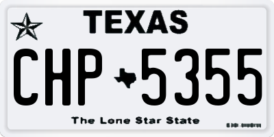 TX license plate CHP5355