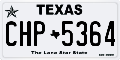 TX license plate CHP5364