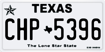 TX license plate CHP5396