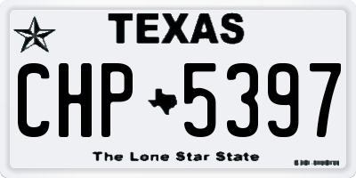 TX license plate CHP5397
