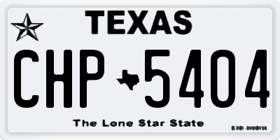 TX license plate CHP5404