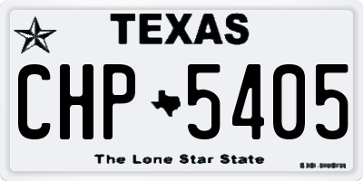 TX license plate CHP5405