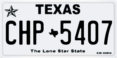 TX license plate CHP5407