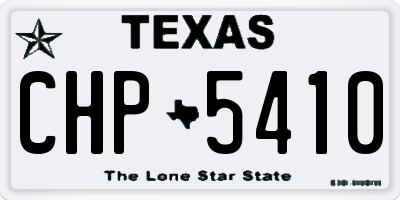 TX license plate CHP5410
