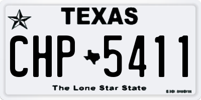 TX license plate CHP5411