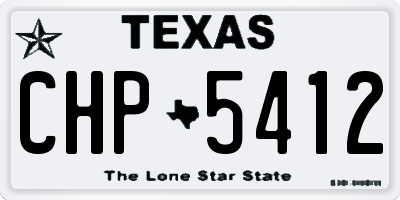 TX license plate CHP5412