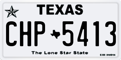 TX license plate CHP5413