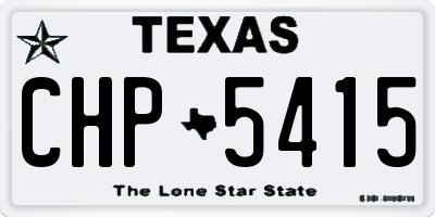 TX license plate CHP5415