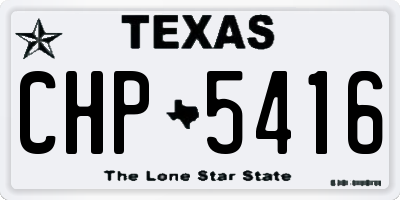 TX license plate CHP5416