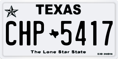 TX license plate CHP5417