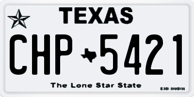 TX license plate CHP5421