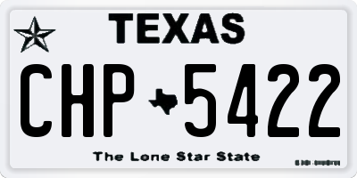 TX license plate CHP5422