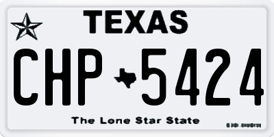 TX license plate CHP5424
