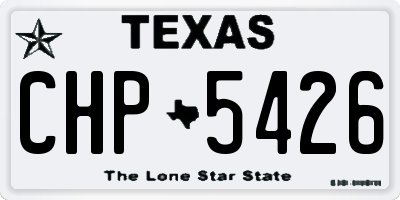 TX license plate CHP5426