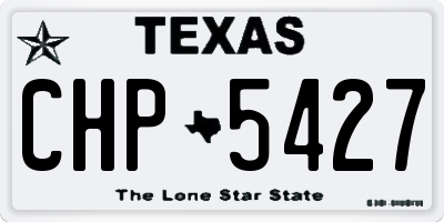 TX license plate CHP5427