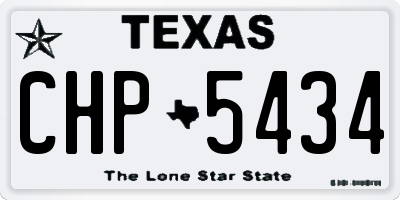 TX license plate CHP5434
