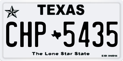 TX license plate CHP5435