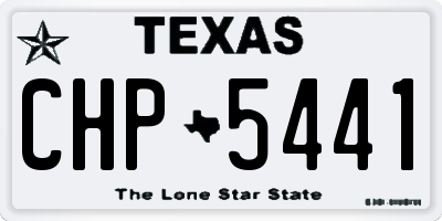 TX license plate CHP5441