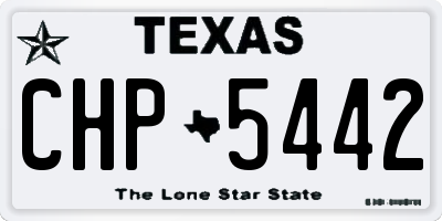 TX license plate CHP5442