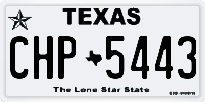 TX license plate CHP5443