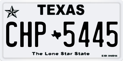TX license plate CHP5445
