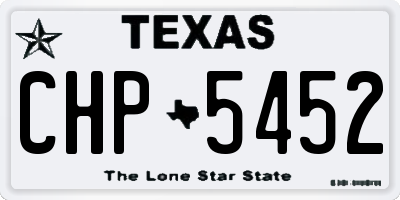 TX license plate CHP5452