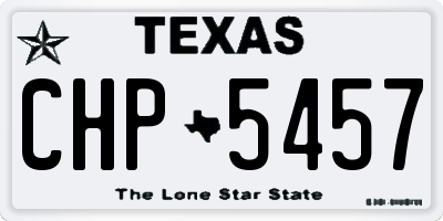 TX license plate CHP5457