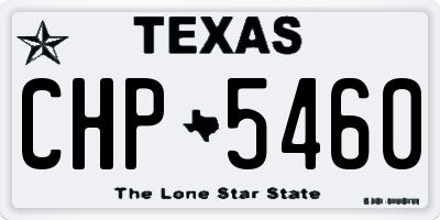 TX license plate CHP5460