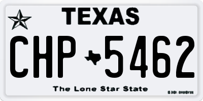 TX license plate CHP5462