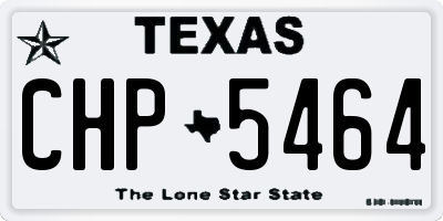 TX license plate CHP5464