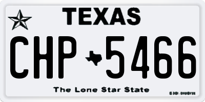 TX license plate CHP5466