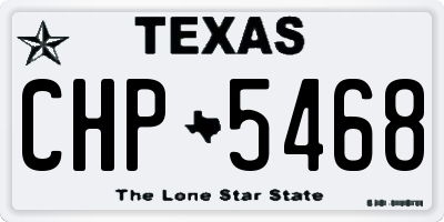 TX license plate CHP5468
