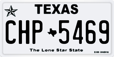 TX license plate CHP5469