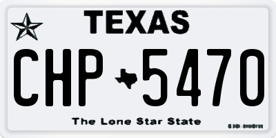 TX license plate CHP5470