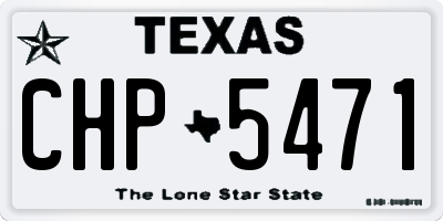 TX license plate CHP5471
