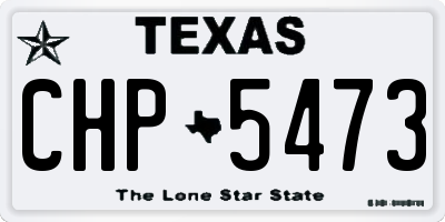 TX license plate CHP5473
