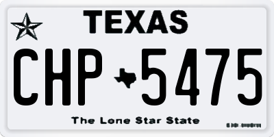 TX license plate CHP5475