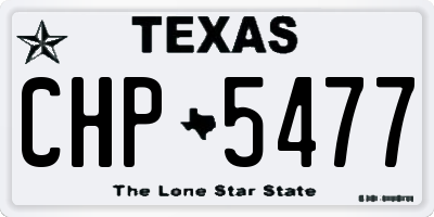 TX license plate CHP5477
