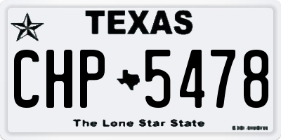 TX license plate CHP5478