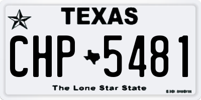 TX license plate CHP5481
