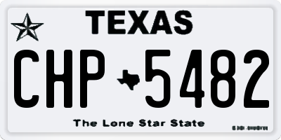 TX license plate CHP5482